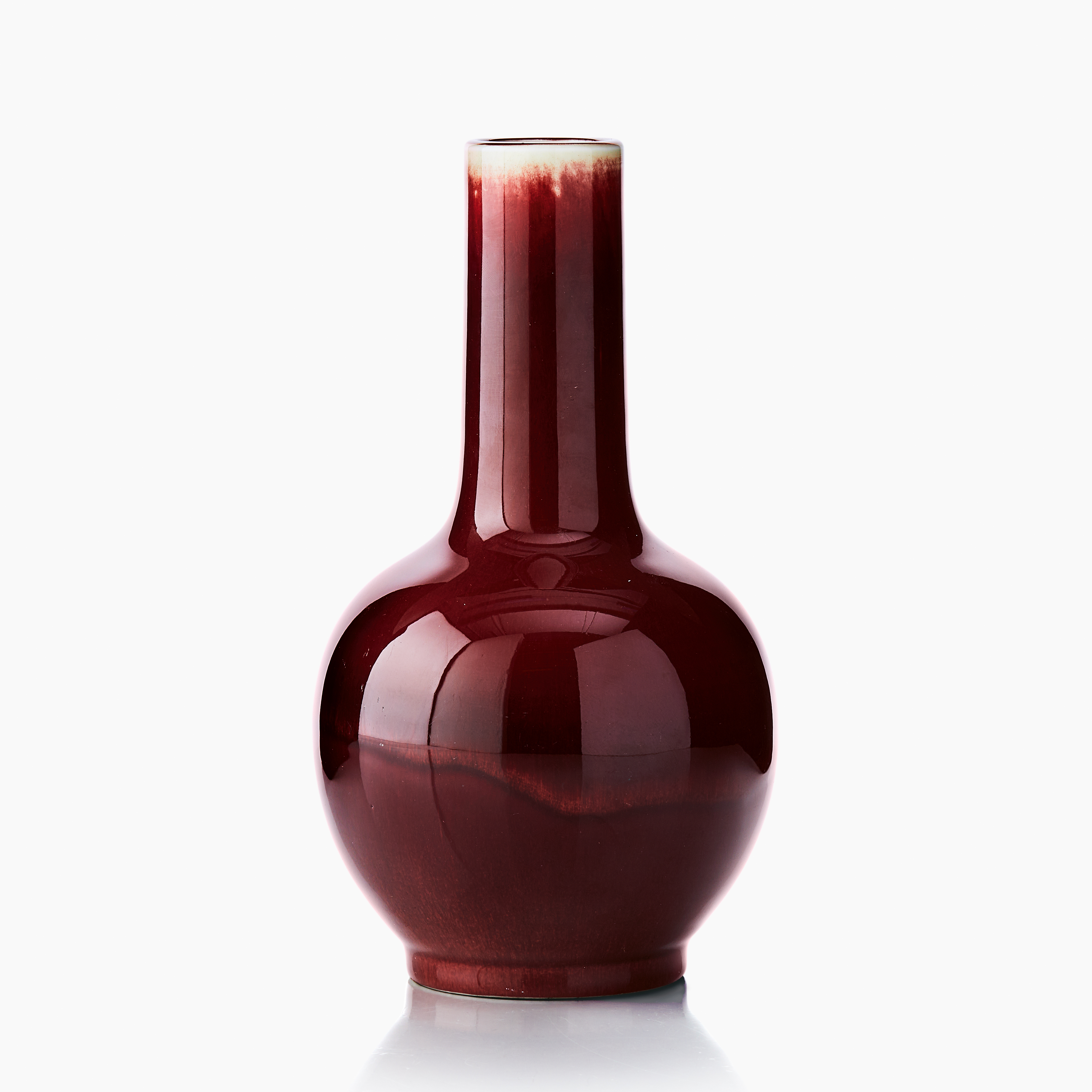 Sang De Boeuf Porcelain Tianqiuping Vase Sang De Boeuf Porcelain Tianqiuping Vase